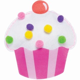 Baker Ross Cupcake Cushion Sewing Kits - Pack of 2, Sewing Set for Children, Creative Activities for Kids (FC413)