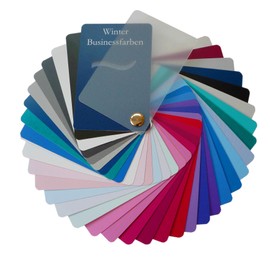 Farbpass Business Winter (Cool Winter) as Fan with 34 Type-Specific Colours for Colour Analysis, Colour Advice