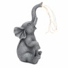 Solar Elephant Garden Statue with LED String Lights – Resin