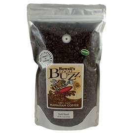 Hawaii's Local Buzz Whole Bean Coffee, Dark Roast, 15 Ounce