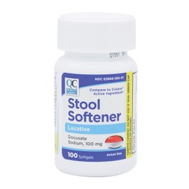 Quality Choice Stool Softener Laxative, 100 mg Docusate Sodium - 100 Soft gels