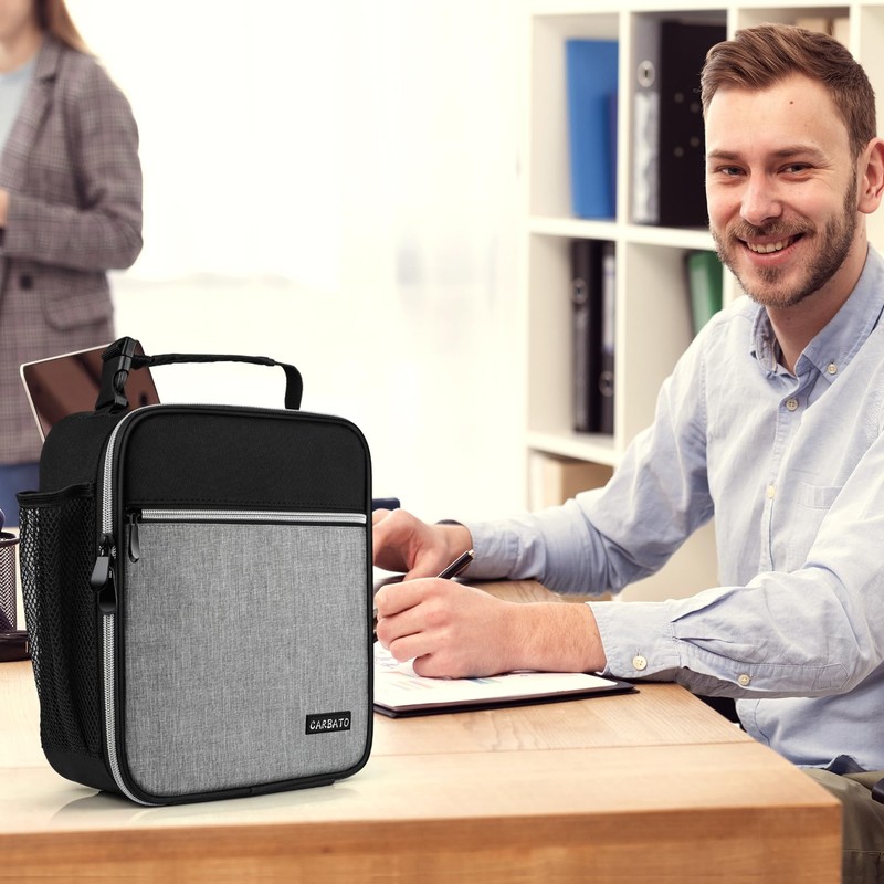 CARBATO Lunch Bag, Durable Insulated Lunch Box Reusable Adults Tote