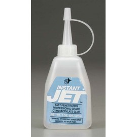 Instant Jet Glue - Long Lasting CA Glue - Fast Action Multipurpose Glue - Penetrates Porous Materials and Increases Impact Resistance