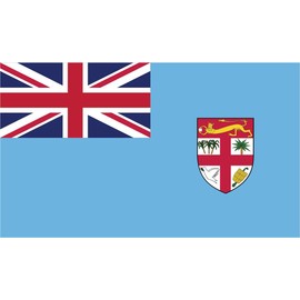 2-Pack Fiji Flag Decal Sticker | 5-Inches by 3-Inches | Premium Quality Vinyl | PD429