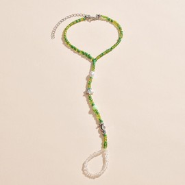 Boho Anklet Barefoot Sandles Ankle 2Pcs Starfish Ankle Chains Toe Ring Anklet Beach Beaded Ankle Bracelet Jewelry for Women