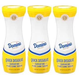 Domino Quick Dissolve Pure Cane Superfine Sugar, 12 OZ Flip Top Canister (Pack of 3)