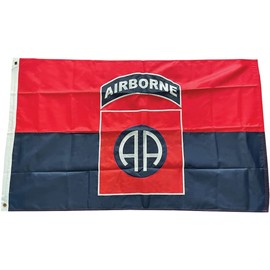 3x5 AIRBORNE 82nd Flag Nylon Embroidered Double Sided (Red Blue)