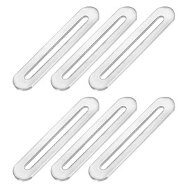 M METERXITY 6-Pack Adjustable Flat Mending Plate Support with Single Slot, 3.54x0.75 Inch Straight Repair Fixing Bracket Connector for Wood Furniture/ Timber PC Case Holder [Silver]