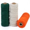 LEREATI Macrame Yarn 3 mm Set, 150 m Macrame Cord,