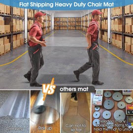 Office Chair Mat for Carpet,Heavy Duty Desk Chair Floor Mat for Carpet Hardwood Floor Clear 48x32 Inches 2 * 3 Rectangle