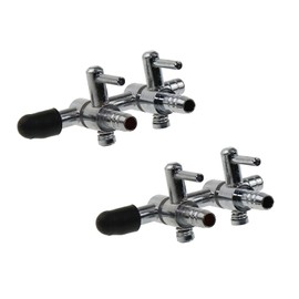 ZZHXSM 2pcs Air Splitter Flow Control Valve Fish Tank Oxygen Pump Accessories Stainless Steel 2-Way Fish Tank Air Flow Control Lever Valve Distributor Splitter