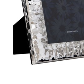 Frametigo Silver Plated Hammered Photo Frame - Fits Photo Size 5"x7" (13x18cm)