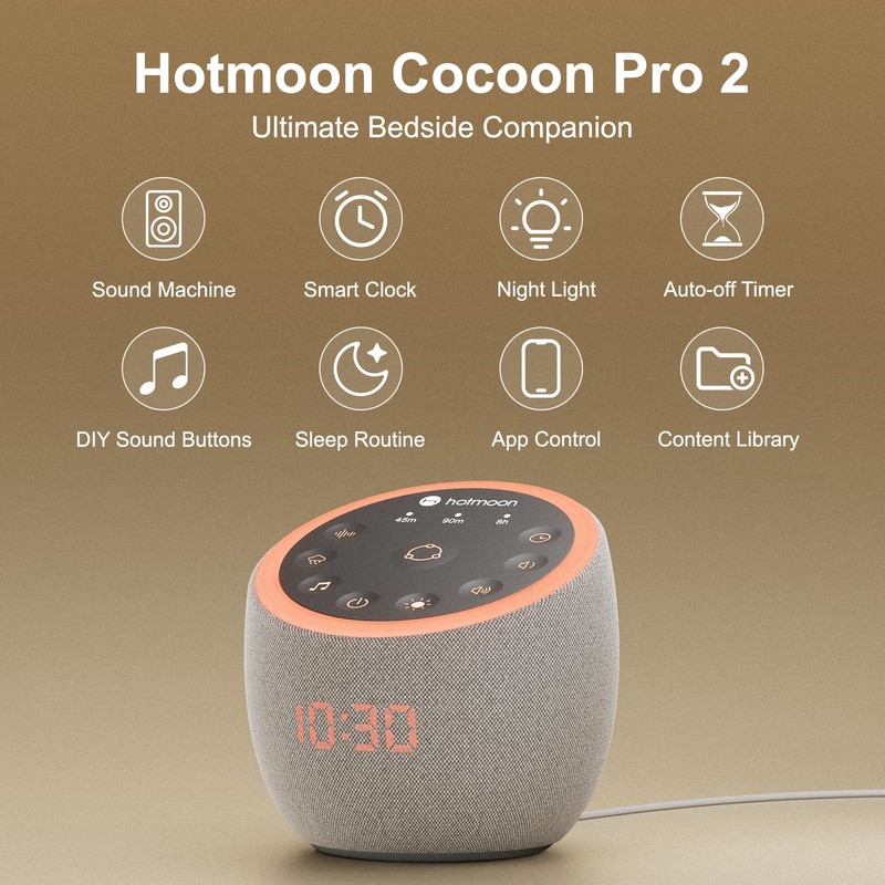 Hotmoon Sound Machine 388 Soothing Sounds White Noise Machine for