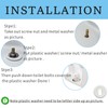 Beaspecal 2Pcs Toilet Bolt Caps with Elegant Pattern,Lotus Flower Pattern