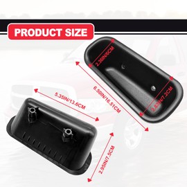 SYudwen Front Right Side Door Pull Handle Cup Trim for Dodge Ram 1500 2500 3500 1994-2002 Interior Door Armrest Cover Replaces # 4741404