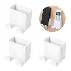 AKOAK 1 Pack Remote Control Holder Wall Mount - Phone Holder for Family Bathroom Bedroom Living Room Self-adhesive Storage Box