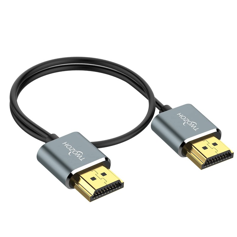 Twozoh HDMIケーブル 柔らか 1M HDMIケーブル細線 ハイパースリム HDMI 2.0ケーブル 軽量 4K
