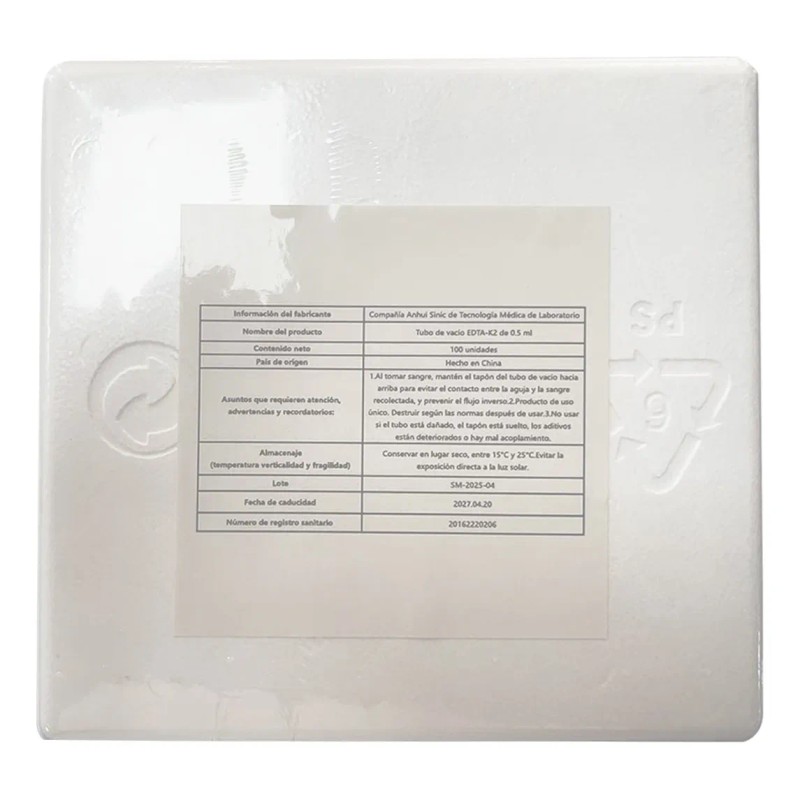 Tubo Microtainer Lila 0.5 Ml Con 100 Piezas