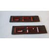 GM Auto Silverado Front Hood Black Red 6.2L Emblem Letters