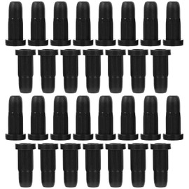NUOBESTY 30pcs Caster Socket Sleeve Furniture Socket Office Chair Caster Wheels Furniture Inserts for Stem Caster Grip Ring Caster Chair Legs (Black)