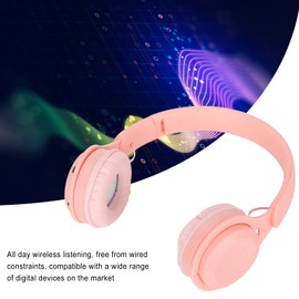 Kids Headphone Foldable Over Ear Headphones with Stereo Sound for Kids, Chip with 5.0, Easy to Operate for Comfortable Experience (Roseate)