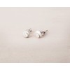 Sterling Silver Earrings for Women with Natural Shiva Eye -