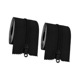 perfeclan 2 Roll Instant Door Zipper Dust Protector Barrier Zippers Self Sticky for Indoor, Black