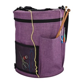QIUPFGUT Yarn Organiser, Portable Storage Bag for Yarns, Knitting Bag, Yarn Bag, Takeaway Projects, Craft Bag for Crocheting, Embroidery Sewing Bags for Knitting Accessories & Crochet Projects