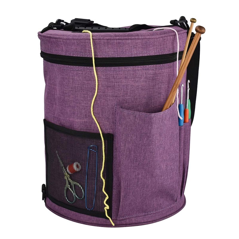 QIUPFGUT Yarn Organiser, Portable Storage Bag for Yarns, Knitting Bag,