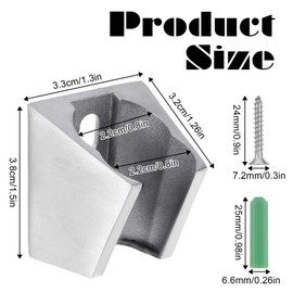 Handheld Shower Head Holder Wall Mount, Shower Wand Bracket Holder, Wall Mount Robust Holders for Bathroom - Mounting Screws Included, Chrome