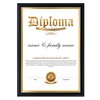 GraduationMall A4 Certificate Frame Solid Wood Picture Frame Diploma Holder