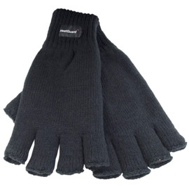 Rjm Mens Thinsulate Fingerless Gloves GL131 M/L Black