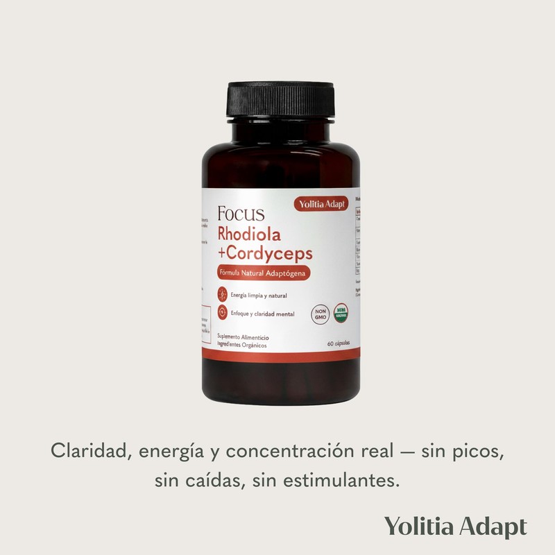 Adaptógeno | Rhodiola + Cordyceps Para Enfoque & Energía