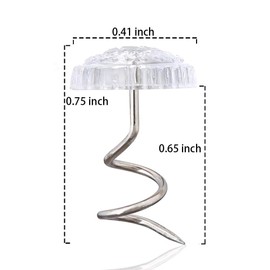 ReNext Fabric Twisty Pins with Clear Heads for Upholstery, Bedskirts, Slip Covers, and Other Materials - Sewing Supplies Essential - 100 Pack