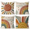 QIONG MENG Summer Pillow Covers 18x18 Inch Set of 4