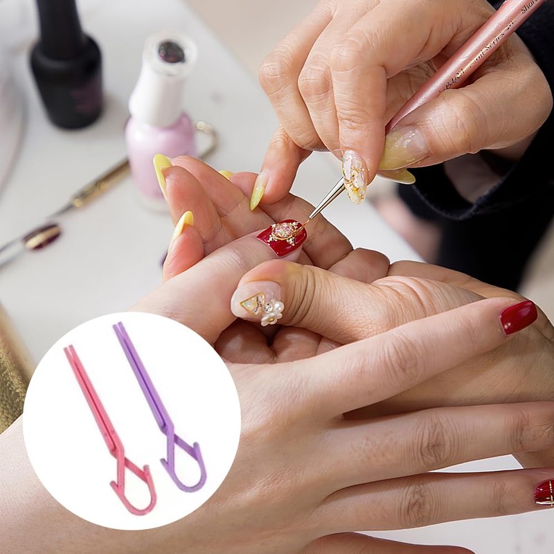 CYBRIDGE Nail Clips, Multifunctional Nail Accessories Nail Protector, Finger Manicure