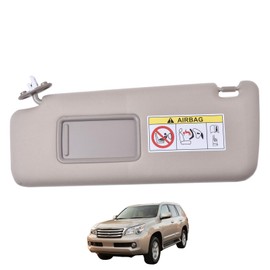 BestParts Front Beige Driver Side Left Sun Visor Sunshade with Mirror and Extended Pad Compatible with Lexus GX460 URJ150 2009-2022 Land Cruiser Prado 150 Replace 74320-60D22-A0