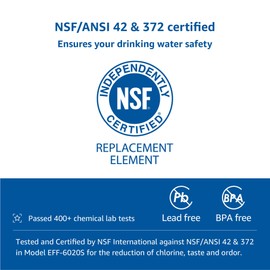 AQUA CREST ADQ73613401 Refrigerator Water Filter and Air Filter, Replacement for LG LT800P, ADQ73613402, Kenmore Elite 9490, ADQ73613408, ADQ75795104 and LT120F, 3 Combo