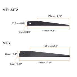 HARFINGTON 2 PCS Morse Taper Drift Key Carbon Steel Drill Chuck Sleeve for MT1-MT2 Removes Morse Taper Adapter