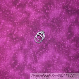 Star BonEful Fabric FQ Cotton Quilt Pink Dark Fuchsia VTG Tone Star Baby Girl Calico