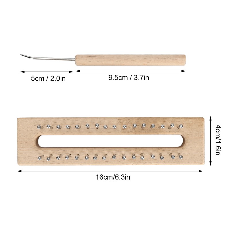 Wooden Knitting Loom with Loom Hook Wooden Knitting Loom Set