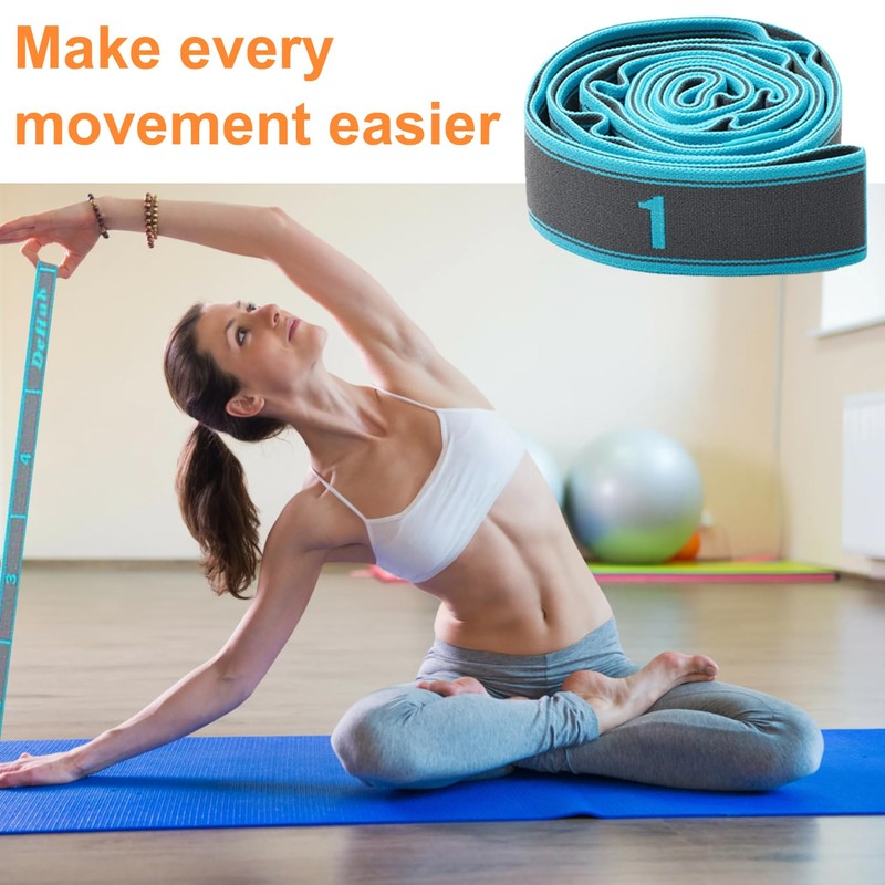 Stretching Strap with Loops,1pcs Exercise Strap,Yoga Stretch Assist Strap with