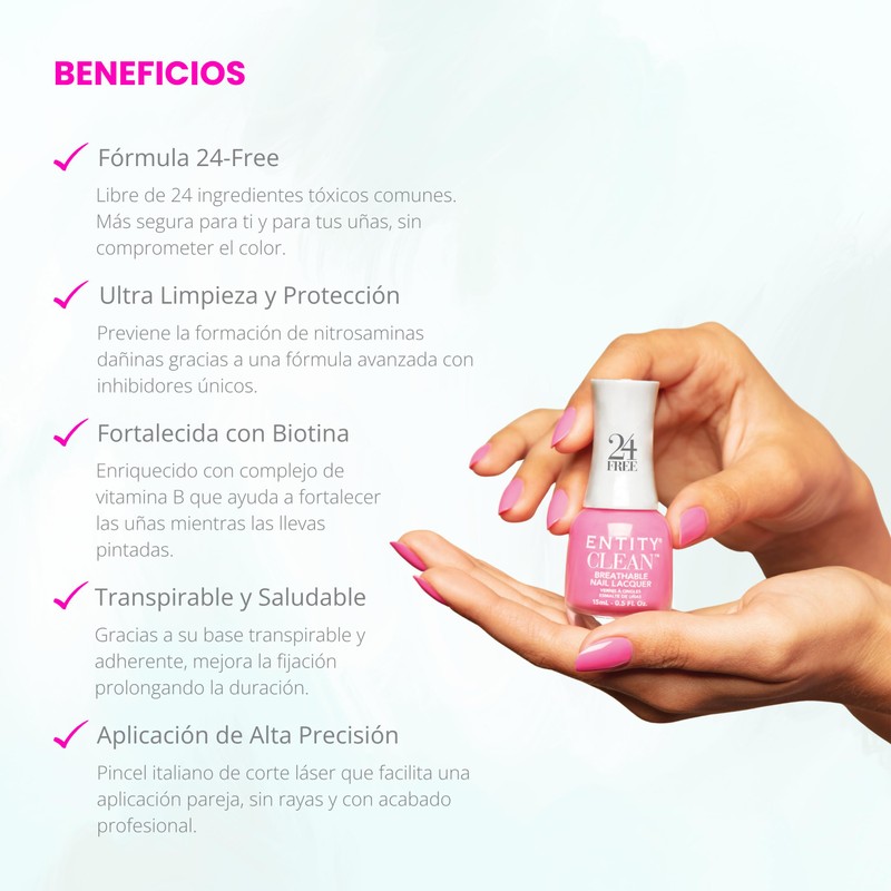 Entity Clean Lady In Pink Breathable Nail Lacquer, 0.5 oz,