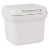 Willow Flip Top Tidy Waste Bin, 5 Litre Capacity, White/Charcoal
