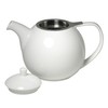 FORLIFE Curve Teapot with Infuser, 45-Ounce, White