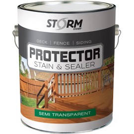 Storm System Protector - Pacific Redwood, 1 Gallon, Protects Outdoor Wood from Water & UV Rays, Siding, Fence & Deck Stain and Sealer, Outdoor Wood Stain and Sealer