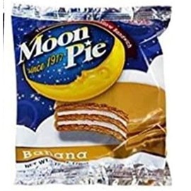 Moon Pie Mini Banana Marshmallow Sandwich . 2 pack. (2 Boxes Of 6 Pies Each) . Total 12 Minis Pies