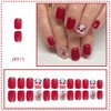 Christmas Press on Nails Short Square Glue on Nails with