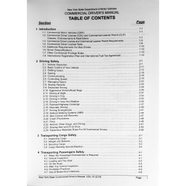 New York State Commercial Driver's Manual Class A, B & C Licenses