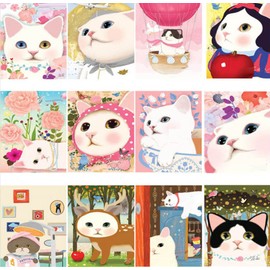 Adam Victor Merry Christmas Greeting Cards, Lovely Cartoon Creative Various Cats Postcard / Mini Gift Greeting Cards - 20 Postcards, Best Gift Cards for Kids, Families, Friends, Colleague